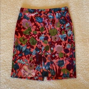 J. Crew floral pencil skirt